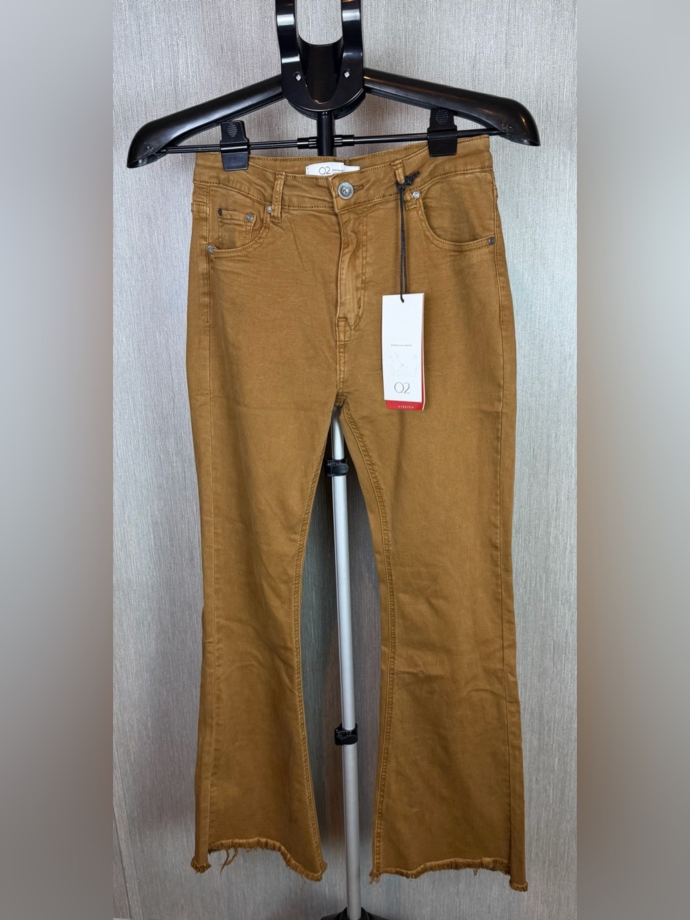Q2 Camel Wide-Leg Jeans Size Large